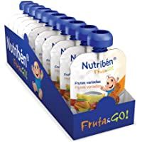 Los mejores  - Nutribén - Fruta And Go ! Fruta 100% natural- Frutas Variadas- Pack de 10 Unidades de 90 gr.
